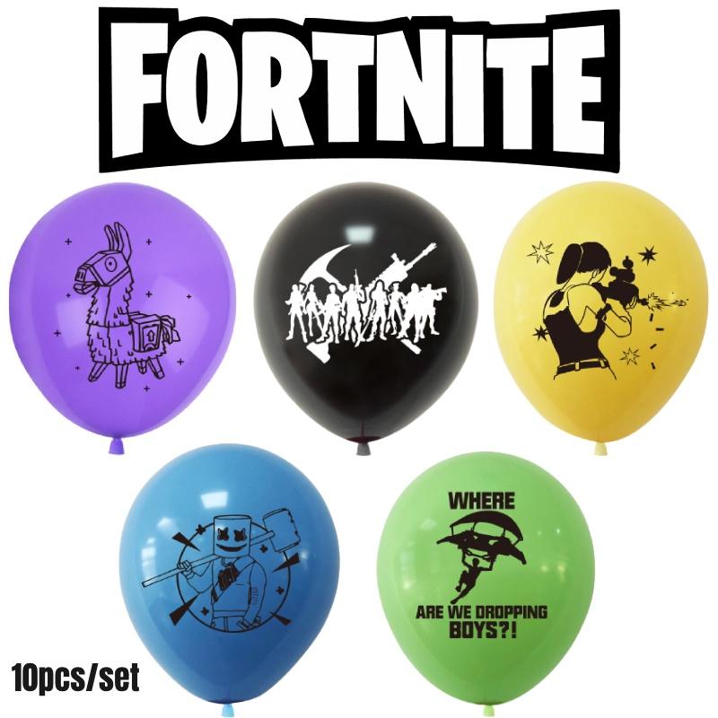 Fortnite Themed Birthday Party Decorations Latex Balloons Cross-border Best Seller