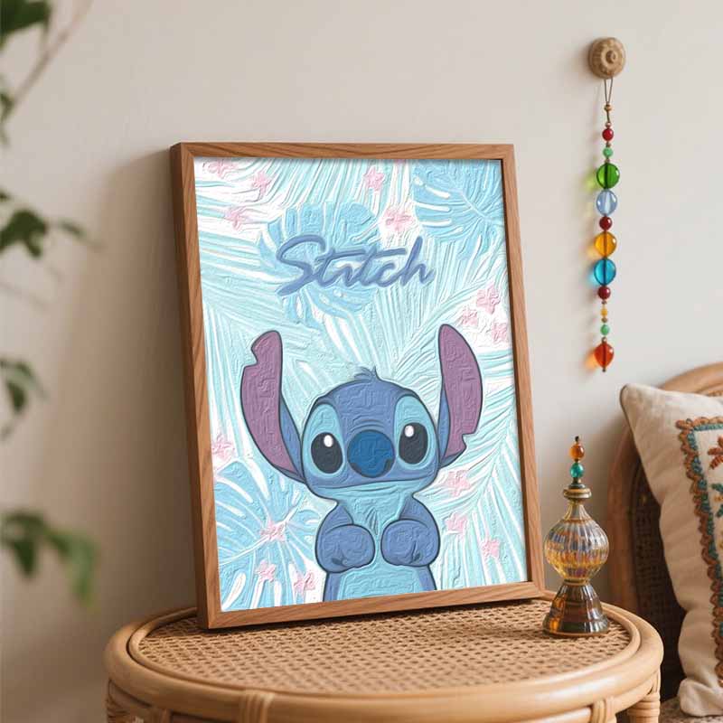 Disney Stitch Floral Paint By Number Kit Number Drawing Canvas DIY Picture Home Decor Painting Wall Art Decoration Gift For Living Room