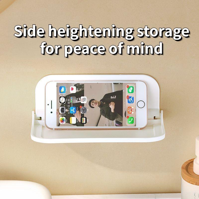 Foldable Storage Rack Wall-mounted Folding Board Bathroom Storage Clothes Toilet Storage Wall-mounted Punch-free Rack