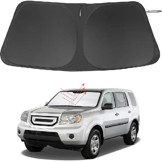 TINGLU Sun Shade For Tesla Model X Tesla X 2016-2024 2025 Accessories Windshield Sun Shade Window Shade UV Rays Protection Sun Visor Cover With