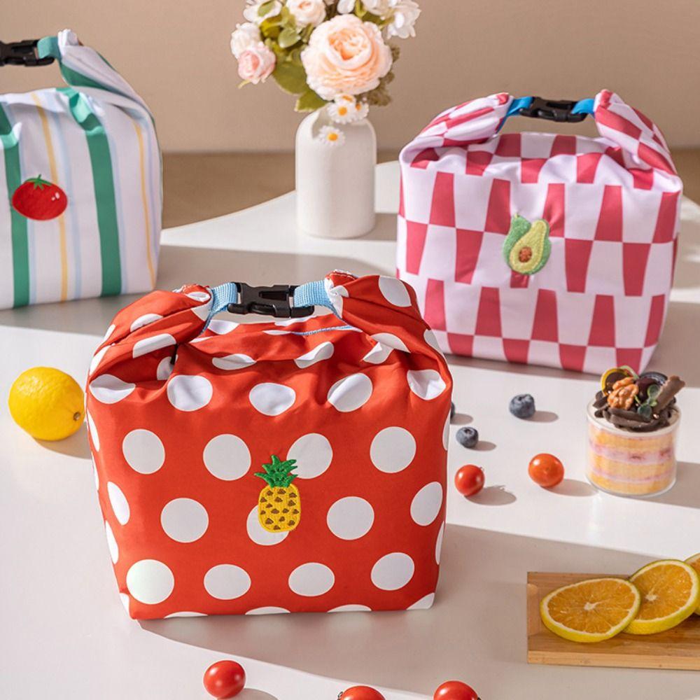 Large Capacity Lunch Box Bag Foldable Food Thermal Handbag Insulated Tote Bag  Outdoor
