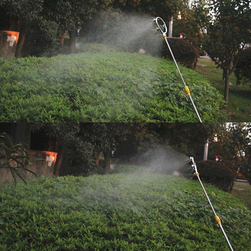 New Type Garden Water Mist Mobile Spray Stainless Steel Multi Head Round Atomizing Nozzle Annular Sprayer Garden Spray