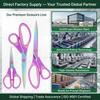 Industrial Modern Stainless Steel Sewing Shears Plastic Handle Colorful Multifunctional Fabric/Paper Cutting Tool