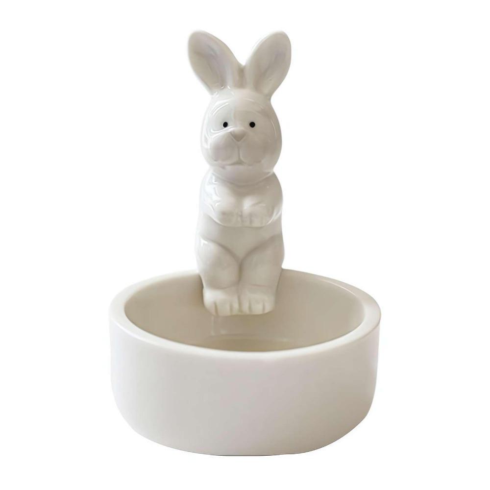 Ceramic Animal Candle Holder Bunny Tea Light Candle Holders  for Desktop Decorative Ornaments