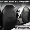 For Tesla Model3 Highland/Model Juniper 2025 Seat Kick Pad Leather Back Anti Kick Protectors Cover Mats Seatback Pad Accessories
