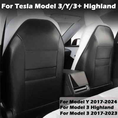 Protections de dossier et de siège en cuir pour Tesla Model 3 Highland/Juniper 2025 : tapis et accessoires inclus.