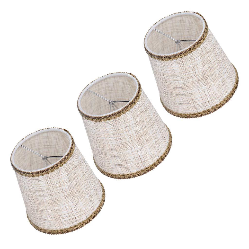 3Pcs Small Lamp Shades Hand Crafted Exquisite Soft Lightweight Dustproof High Luminousness Table