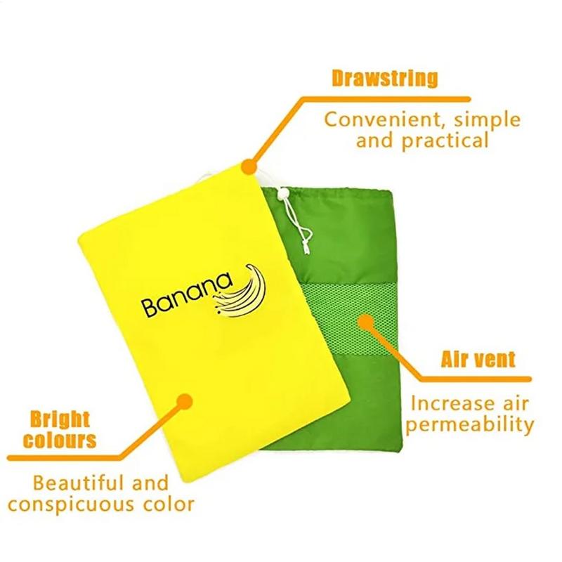 Banana Preserving Bag Reusable Produce Bags with Drawstring Design Sturdy and Portable Storage Bag Prevents Odor for Banana