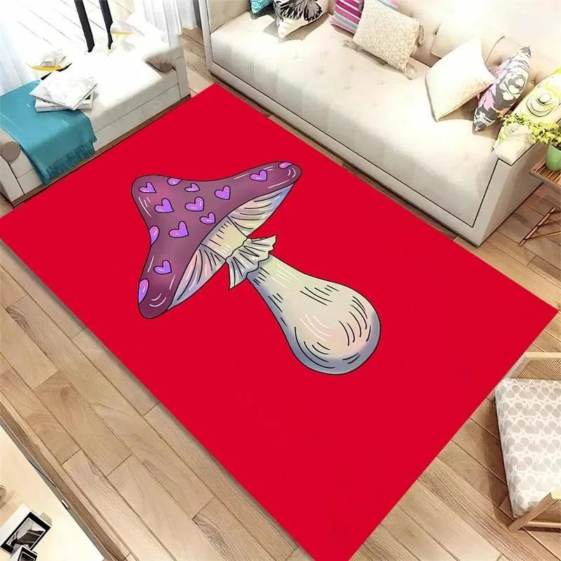 Colorful Mushroom Pattern Floor Mats Door Front Decoration Home Living Room Floor Mats