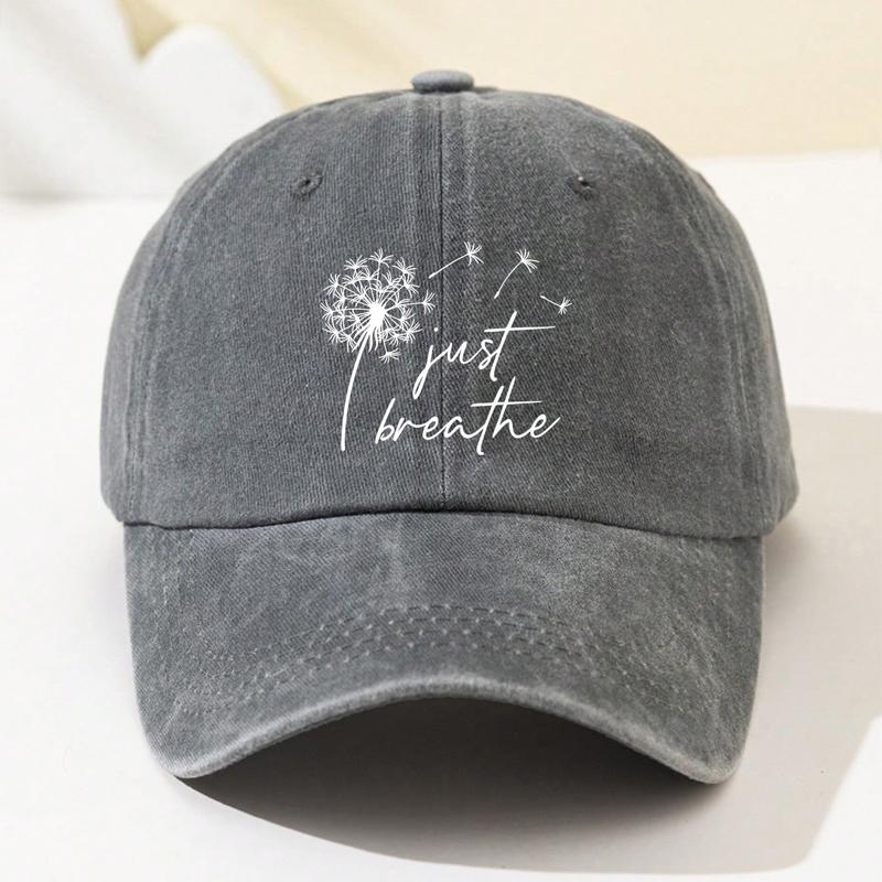 1 Piece of Women's Dandelion Pattern Soft Top Baseball Cap, Adjustable Outdoor Hat, Sun Shading, Breathable and Comfortable