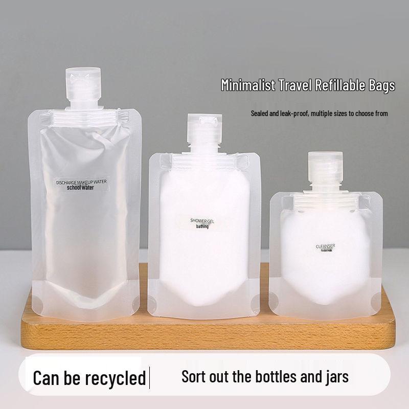 

Портативный дорожный туалетный набор: Одноразовые пакеты для дозирования геля для душа и шампуня Thick Large - 30ml + 50ml + 100ml [5 each]