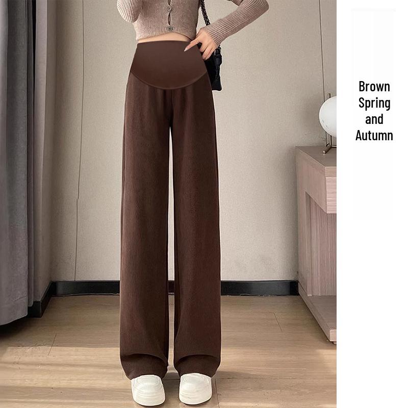 Maternity High-Waist Velvet Wide-Leg Pants - Autumn/Winter 2025 Collection L