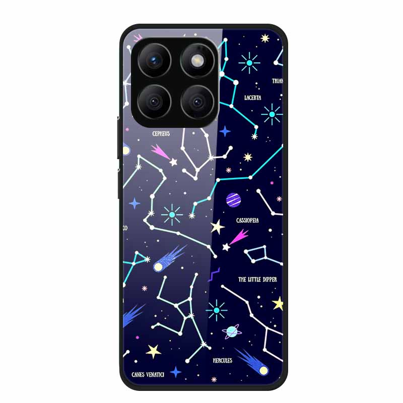 Glass Hard Back Cover For Honor X8C X8B X8 4G 5G Honor 400 Smart Phone Case Soft TPU Bumper Tempered Glass Case Coque Funda Capa