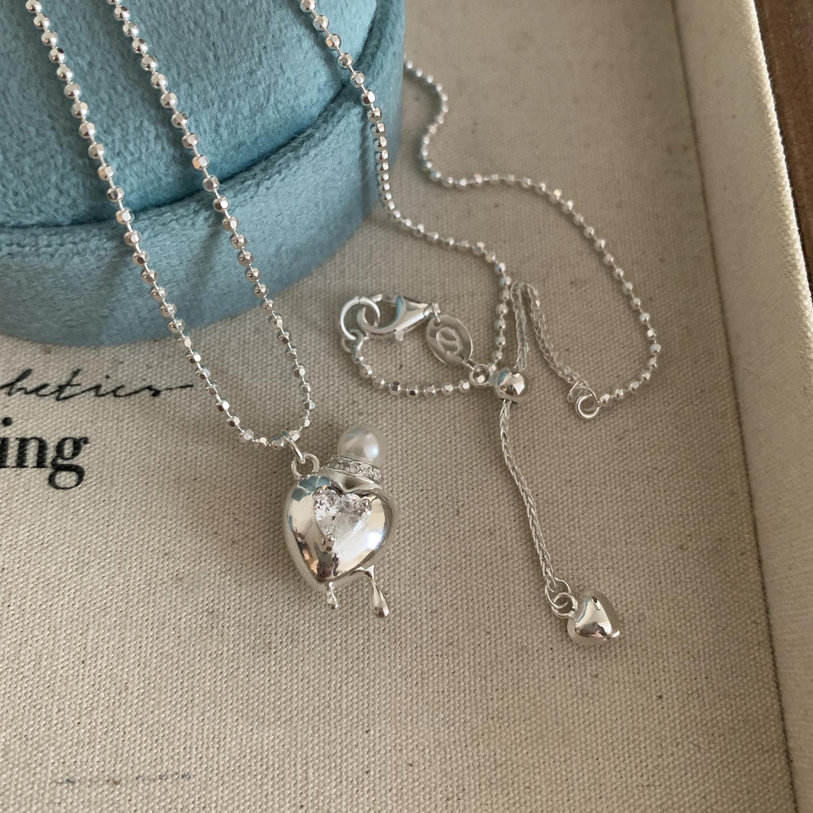 

Двухслойное ожерелье из циркония в форме сердца для женщин, простое нишевое, высококачественное, легкое, роскошное, индивидуальное, универсальное, новое модное украшение XL3565