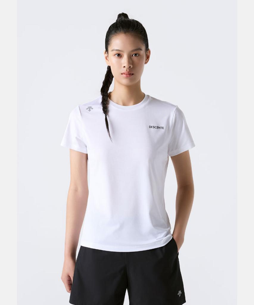DESCENTE Quick-Dry Short Sleeve T-Shirt White Sr323Rts77 (A Type)