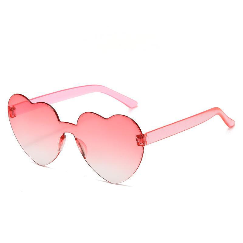 Trendy Heart-Shaped European-American Sunglasses for Women - Masquerade Party & Fun Glasses
