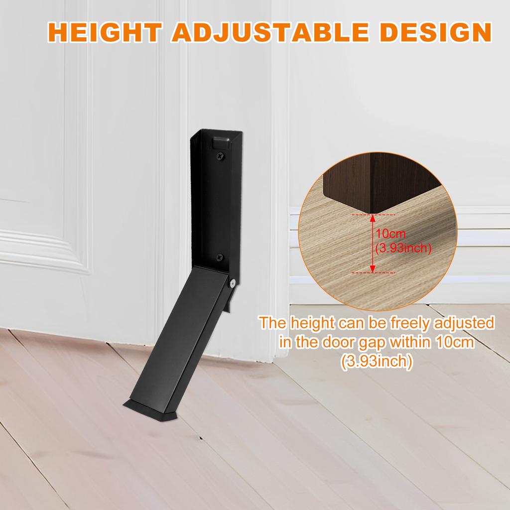 Kick Down Door Stoppers Self Adhesive Pedal Door Stop Doorstop Holder No Drilling Stainless Steel Anti-Slip
