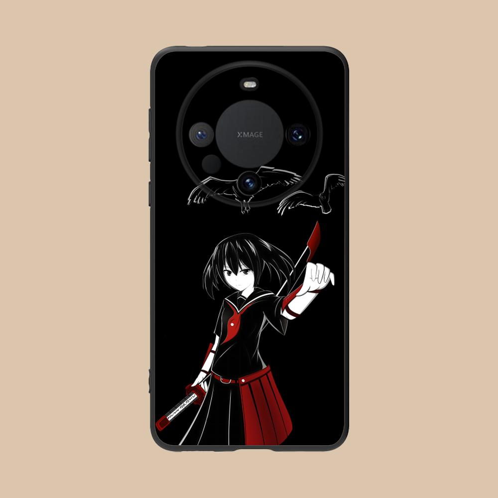 Akame Kurome Matte TPU Mobile Phone Case for Huawei Mate 60 50 40 30 20 10 Pro Plus Lite E 5G Colorful Printing Cover