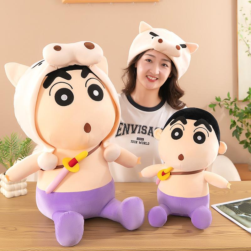 New Crayon Small New Doll Zuowemen Little White Doll Bed Doll Pillow Sleeping Plush Animation Male Throw Pillow