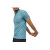 Hoka One One Logo Fitted Crew Neck Short Sleeve T-Shirt Men Tops Blue 1151071-MTNF