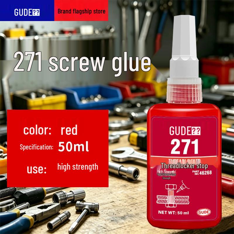Anaerobic Threadlocker Adhesive 50ml - Screw Anti-Loosening for Fastening (Models 242, 243, 263, 271, 272, 277)