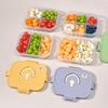 Large Capacity Plastic Bento Box With Compartment Microwave Heatable Divided Lunch Box For Kids Students Leak-proof Food Box