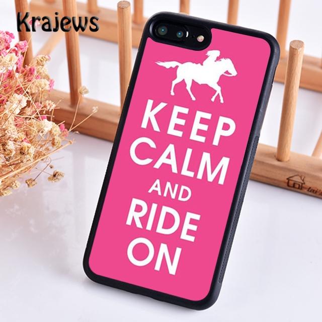 Krajews keep calm and jump on the horse Phone Case Cover For iPhone 17 Air 16 15 14 plus 12 pro max Fundas