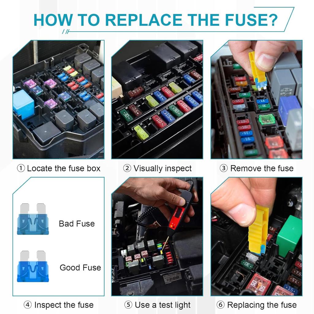 YNZDRWA 80Pcs Standard Fuse Kit, Upgraded Car Fuses Assortment Kit | Standard Size(3A/5A/7.5A/10A/15A/20A/25A/30A/35A/40A), Fuses Automotive kit for