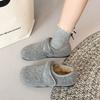 Warm Velcro Mao Mao cotton shoes women's autumn and winter new flat-bottomed casual and comfortable velvet Birkenstocks