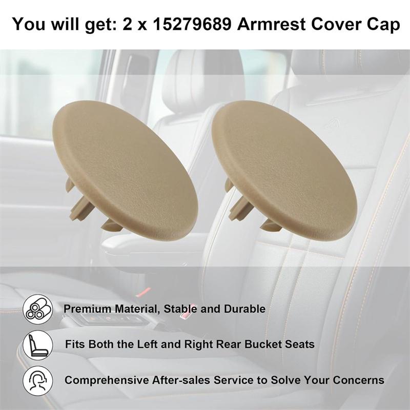 2 Stück Auto Armlehne Rücksitz Schraubenabdeckung Kappe 15279689 Für Chevrolet Tahoe Suburban Yukon Cadillac Escalade 2007-2013
