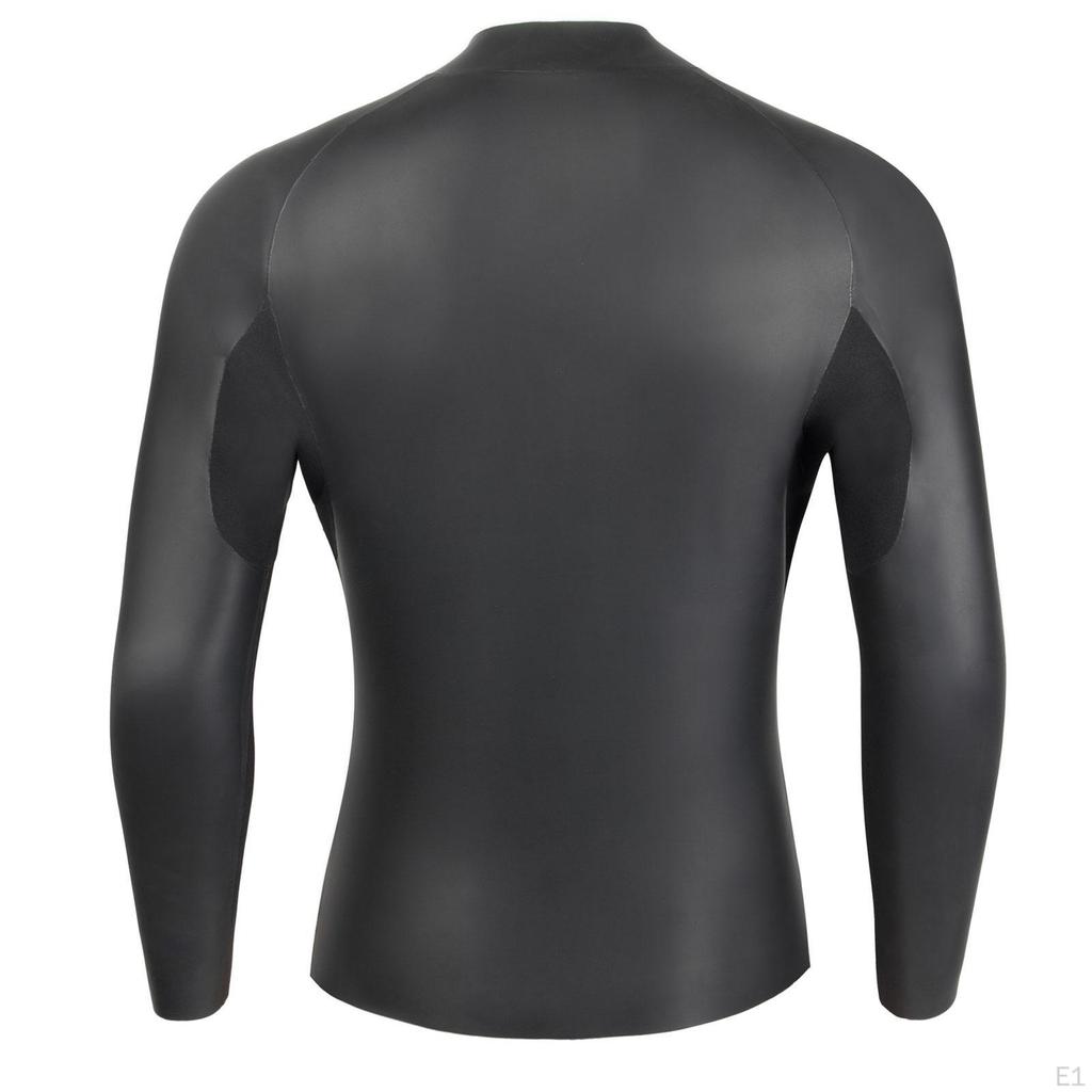 Wetsuit Top Scuba Diving Suit 3mm Black High Elastic with Zipper Spearfishing Dive Body