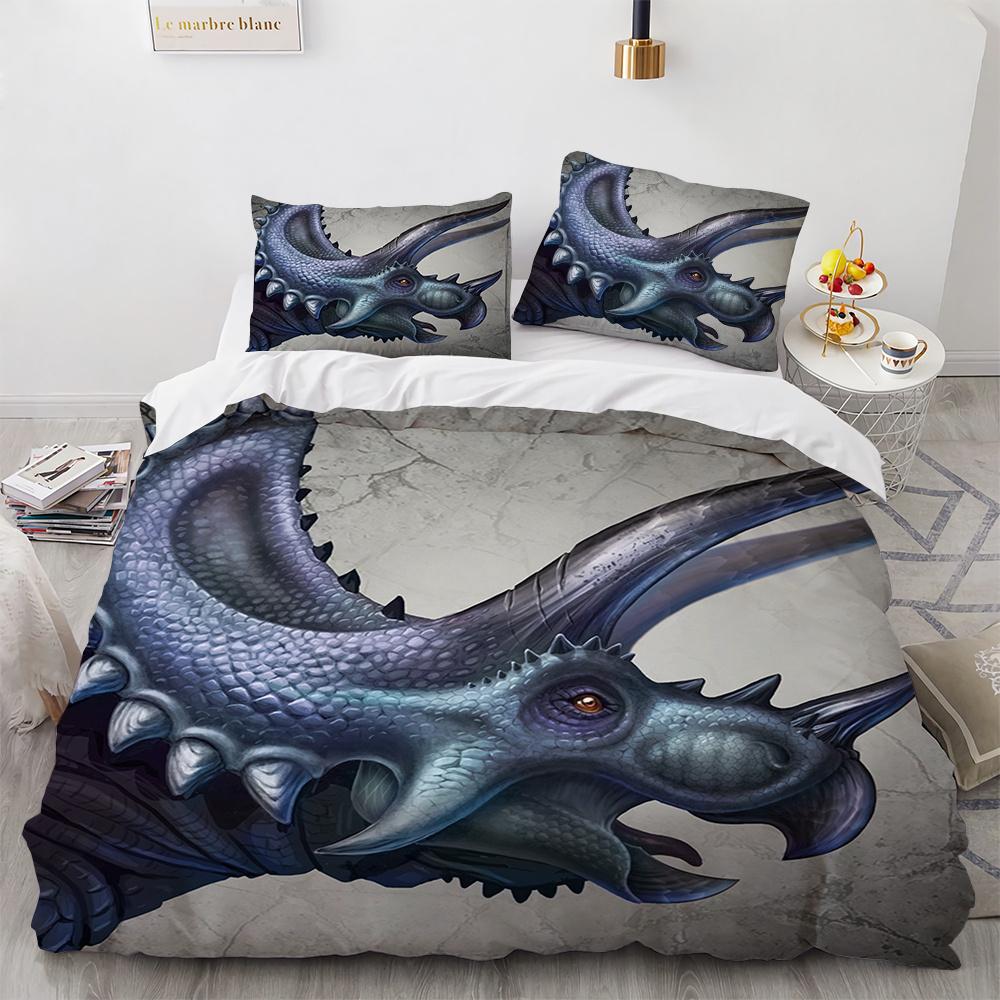 3D Dinosaur Bedding Sets Jurassic World Polyester Duvet Cover Sets Unique Dinosaur Bedding For Kids Adults Full King Twin Size