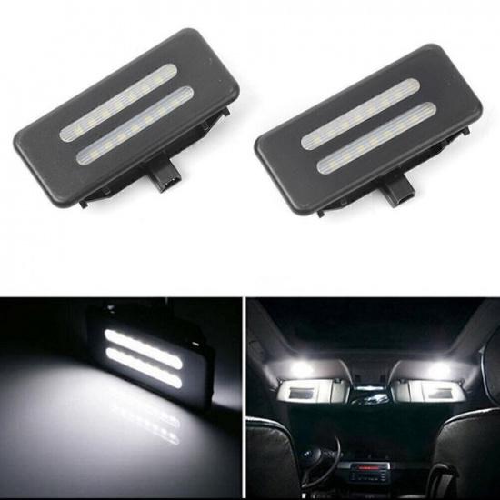 2pcs White LED Sun Visor Vanity Mirror Lights For BMW 3 5 Series X1 X3 X5 X6 E60