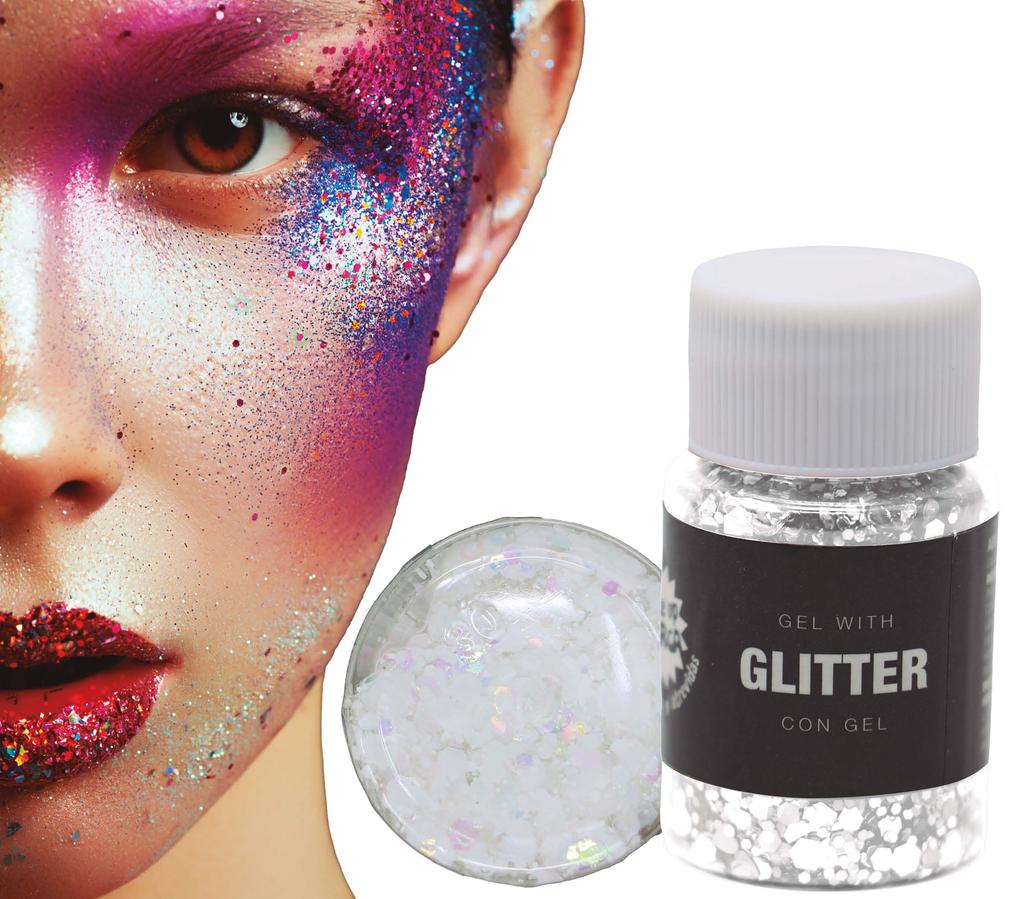 White Glitter Gel for Body Makeup 20G