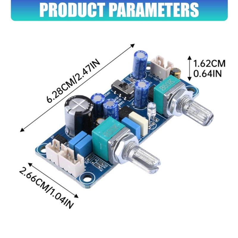Low Pass Filter Bass Subwoofer Pre-AMP Amplifier Board Featuring NE5532 Chip And Adjustable Tone For Amplifiers