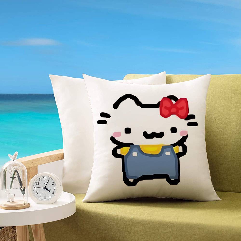 Cute B-Basiilleaf Cat Customizable Square Pillowcases, Stylish And Soft, Perfect For Beds, Cars, And Sofas.