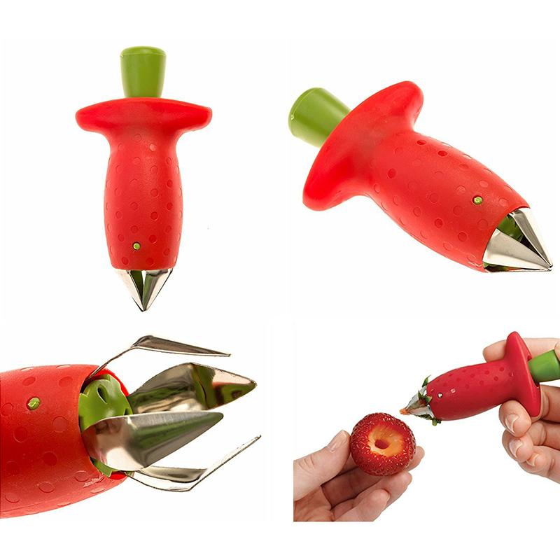 1pc Strawberry Stem Remover Tomato Stem Remover Pineapple Hole Seed Remover Vegetable Cutter Kitchen Gadget