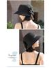 Women's Korean Style Knitted Straw Sun Hat with Large Brim and Bow