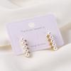 Earrings Stud Earrings Fashion Light Luxury Simple Single Row Pearl Stud Earrings Factory