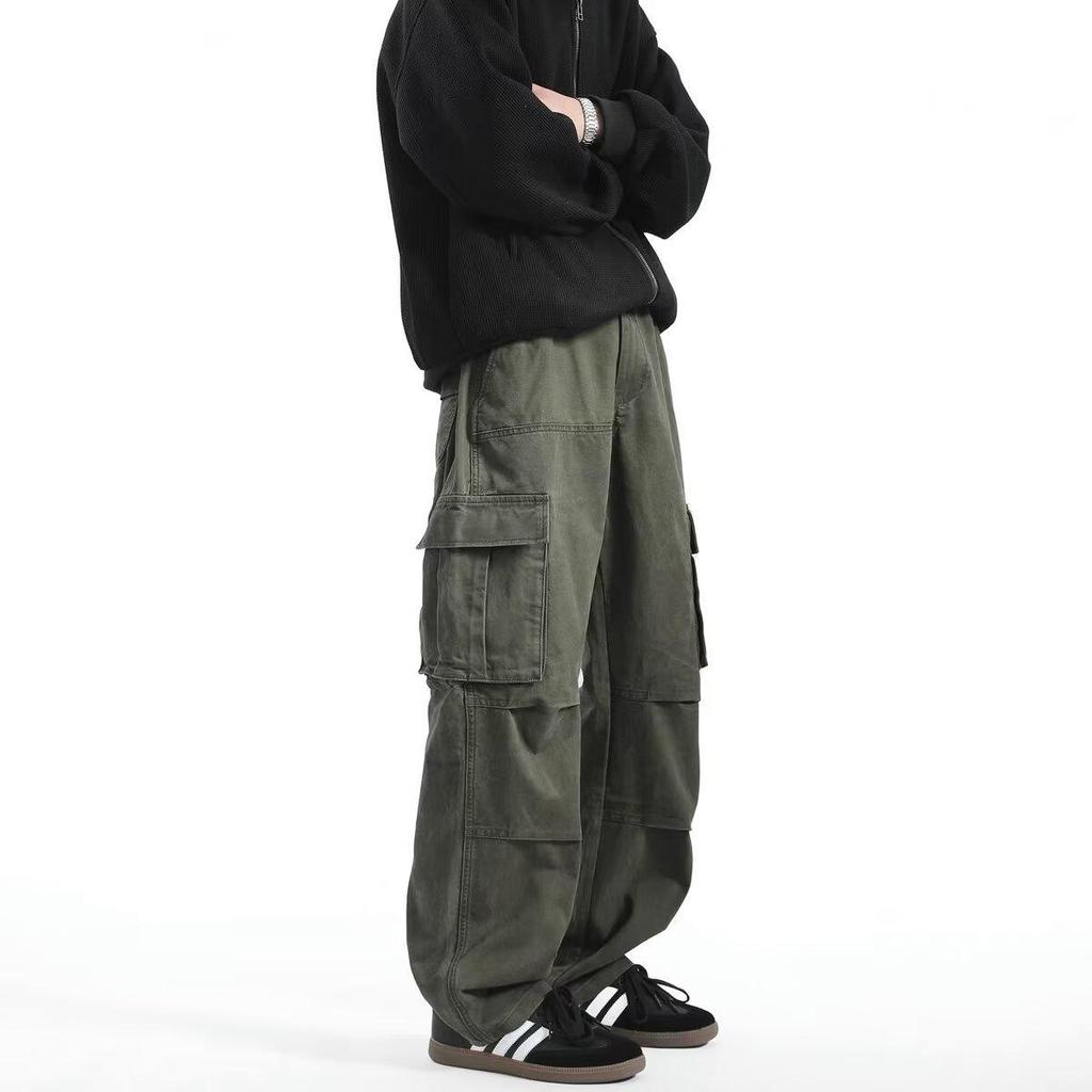 Unisex Multi-pocket Cargo Pants: Autumn High Street Straight-Leg