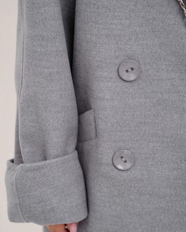 ISSA Plus Slit Cashmere Coat