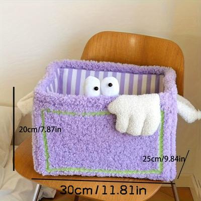 Cute Monster Snack Storage Basket, Large Capacity Organizer Bin for Kitchen Bedroom Living Room Dorm Desk, 30x25x20cm