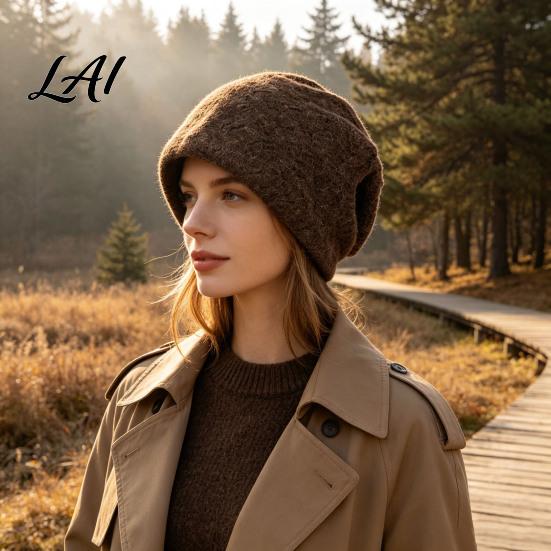 Trendy Loose Fit Beanies for Style Winter Knit Women Thick Slouchy Skull Cap with Diamond Stretchy Elastic Caps Cycling Texture Soft Warm