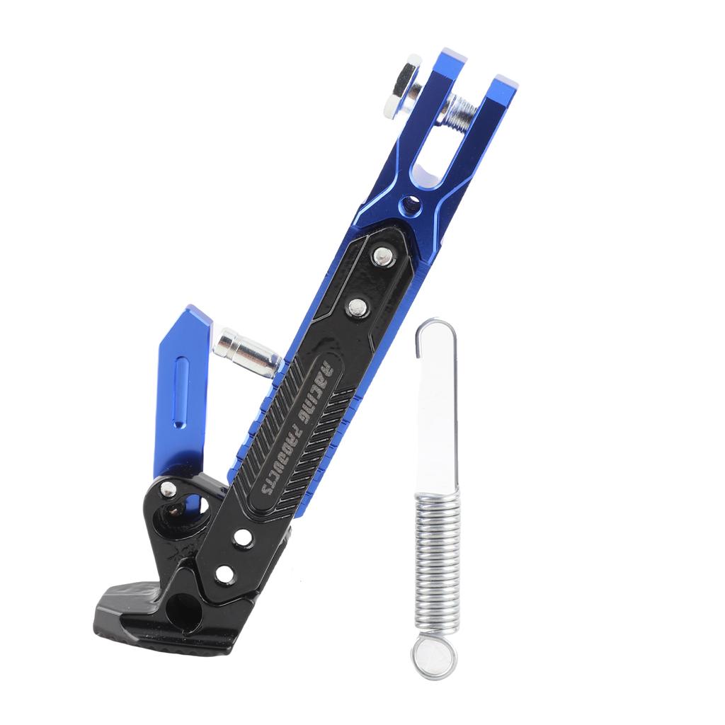 Motorcycle Kickstand Adjustable Nonslip Side Parking Foot Support for Scooter Electric BikeBlue