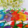 Flowers Leaves Sew Iron On Patches Hot Melt Adhesive Ironing DIY Embroidery Flowers Patch Clothes Patchwork Sticker for Clothes