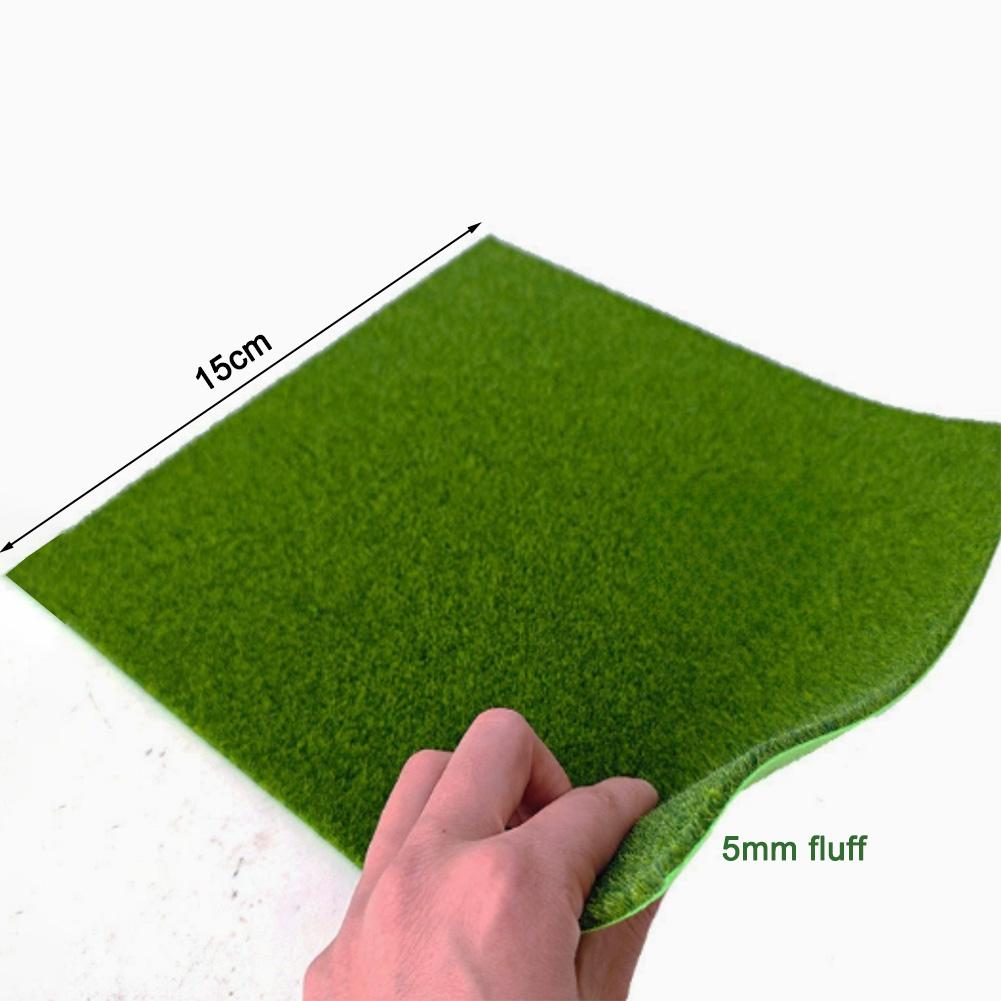 DIY Garden Decor Green Artificial Turf Fake Grass Mat Plastic Grass Tiles Realistic Grass Look Low Maintenance