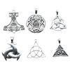 20pcs Triquetra Symbol Pendants Jewelry Making Triquetra Symbol Charms For Bracelet Making Antique Silver Color