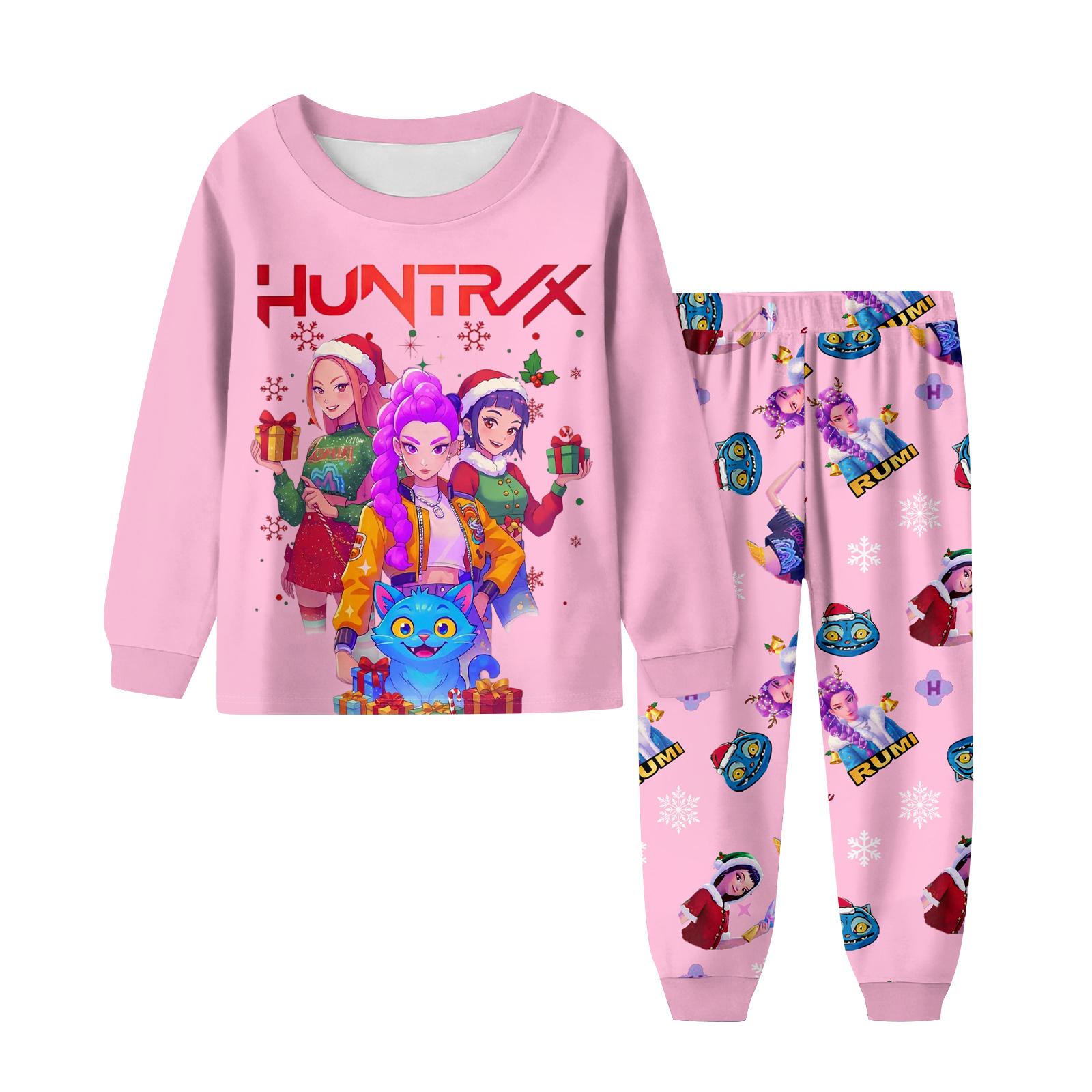 

Детский модный костюм юбка топ с круглым вырезом и длинными рукавами брюки 110 розовый