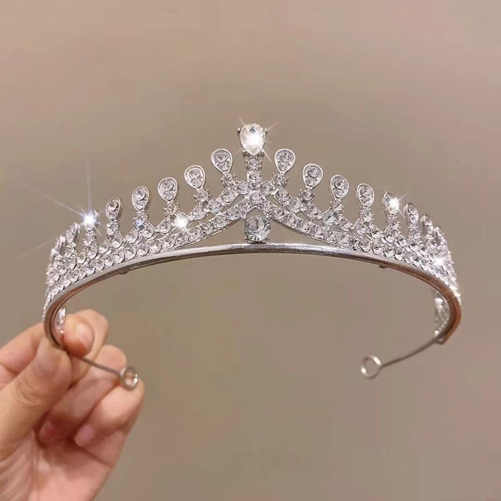 Birthday Crown Headwear Princess High-End Crown Girls Hairpin Headband Children Little Girl Headband Bridal Hair Accessories
