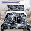 Juventus FC Pattern Printed 3PCS Bedding Set Soft Skin-Friendly Washable Duvet Cover & Pillowcases Set All Season Bedroom